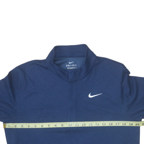 Mens UK Size M Nike Blue Henley Sweatshirt