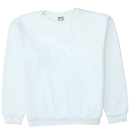 Womens UK Size M Puma White Pullover Sweatshirt
