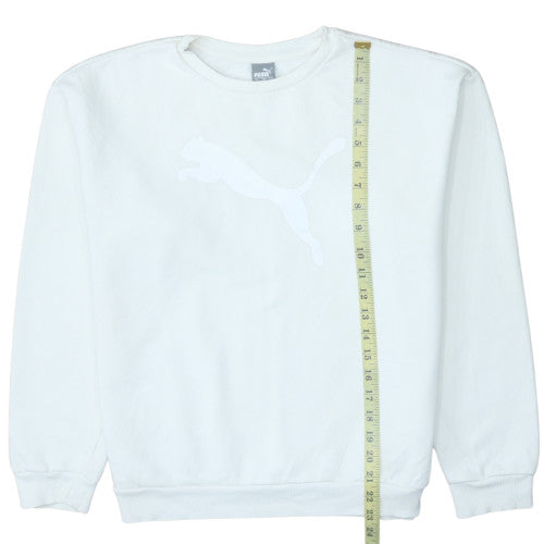Womens UK Size M Puma White Pullover Sweatshirt