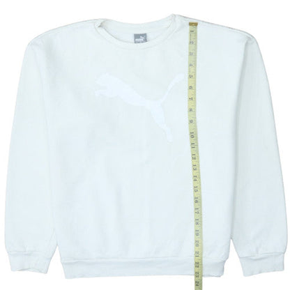 Womens UK Size M Puma White Pullover Sweatshirt