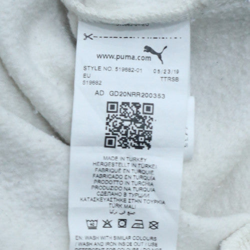 Womens UK Size M Puma White Pullover Sweatshirt