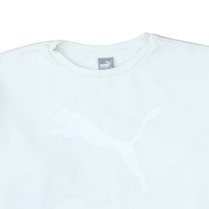 Womens UK Size M Puma White Pullover Sweatshirt
