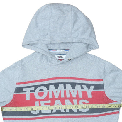 Mens UK Size S Tommy Jeans Grey Pullover Hoodie