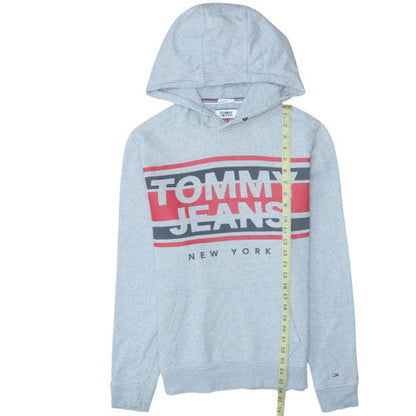 Mens UK Size S Tommy Jeans Grey Pullover Hoodie