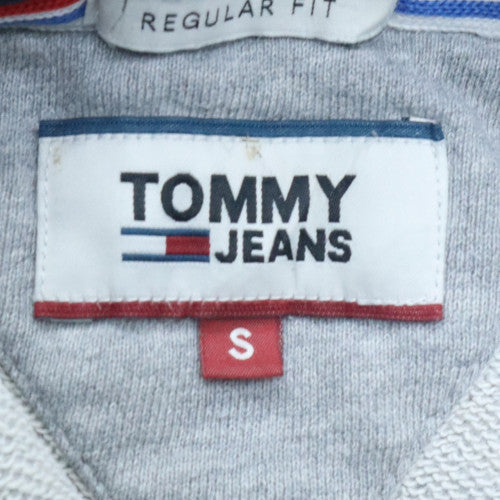 Mens UK Size S Tommy Jeans Grey Pullover Hoodie