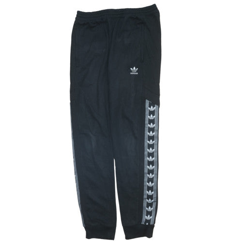 Adidas Mens Black Jogger Sweatpants L Elastic Waist Pockets Casual