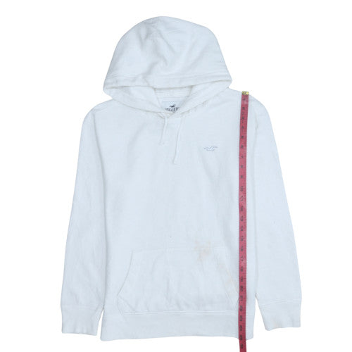 Womens UK Size XS Hollister White Pullover Hoodie