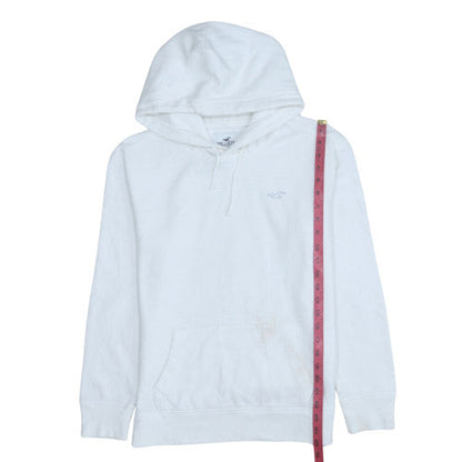 Womens UK Size XS Hollister White Pullover Hoodie