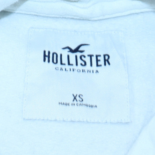Womens UK Size XS Hollister White Pullover Hoodie