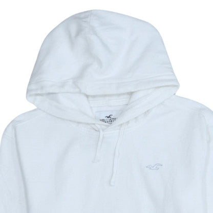 Womens UK Size XS Hollister White Pullover Hoodie