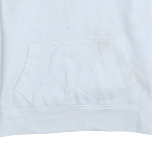 Womens UK Size XS Hollister White Pullover Hoodie