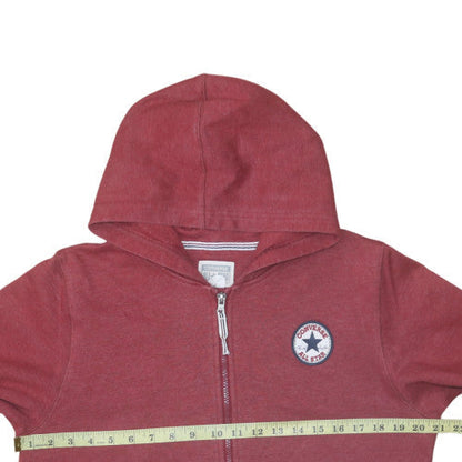Converse Boys Red Full Zip Hoodie XL 13-15 Years Cotton Blend