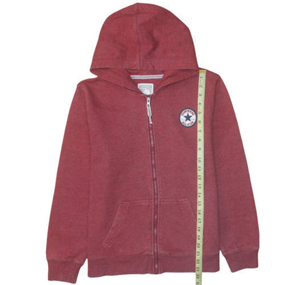 Converse Boys Red Full Zip Hoodie XL 13-15 Years Cotton Blend
