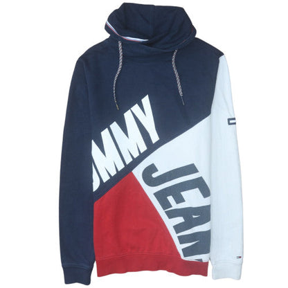 Mens UK Size M Tommy Jeans Multicoloured Pullover Hoodie