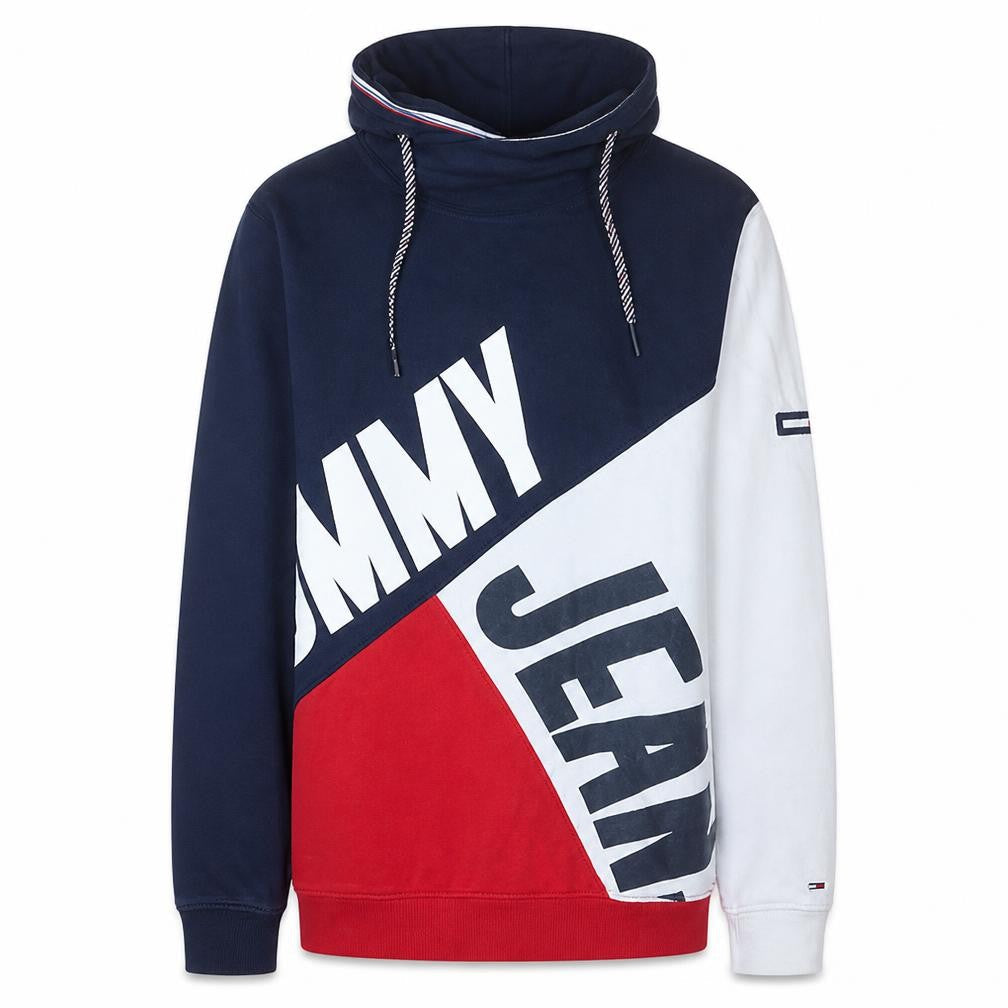 Mens UK Size M Tommy Jeans Multicoloured Pullover Hoodie