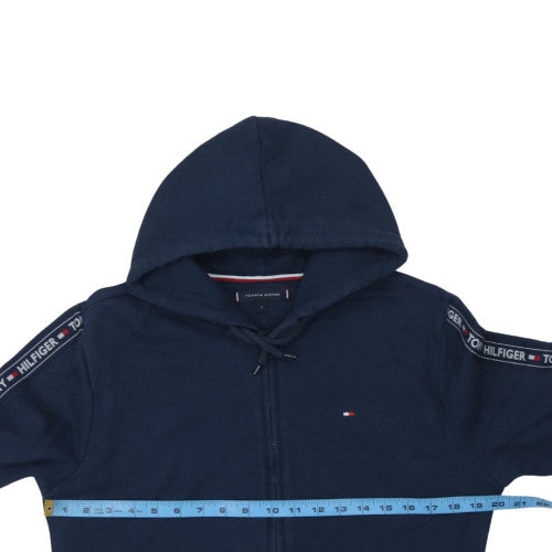 Mens UK Size S Tommy Hilfiger Blue Full Zip Hoodie