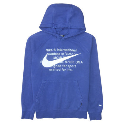 Mens UK Size M Nike Blue Pullover Hoodie