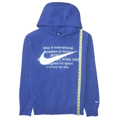 Mens UK Size M Nike Blue Pullover Hoodie