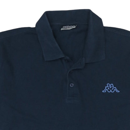 Kappa Men's Blue Cotton Short Sleeve Polo Shirt Size L