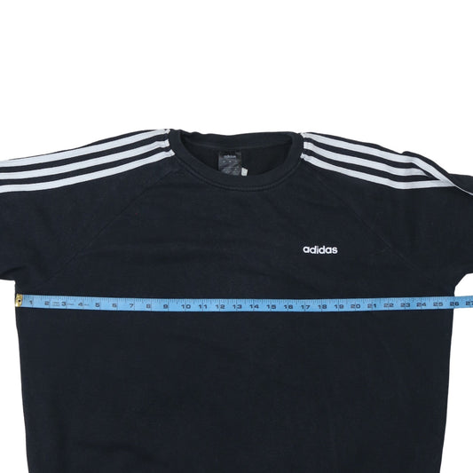 Womens UK Size L Adidas Black Pullover Sweatshirt