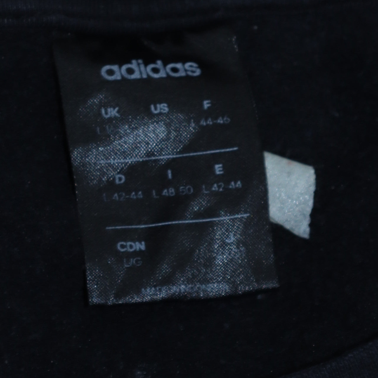 Womens UK Size L Adidas Black Pullover Sweatshirt