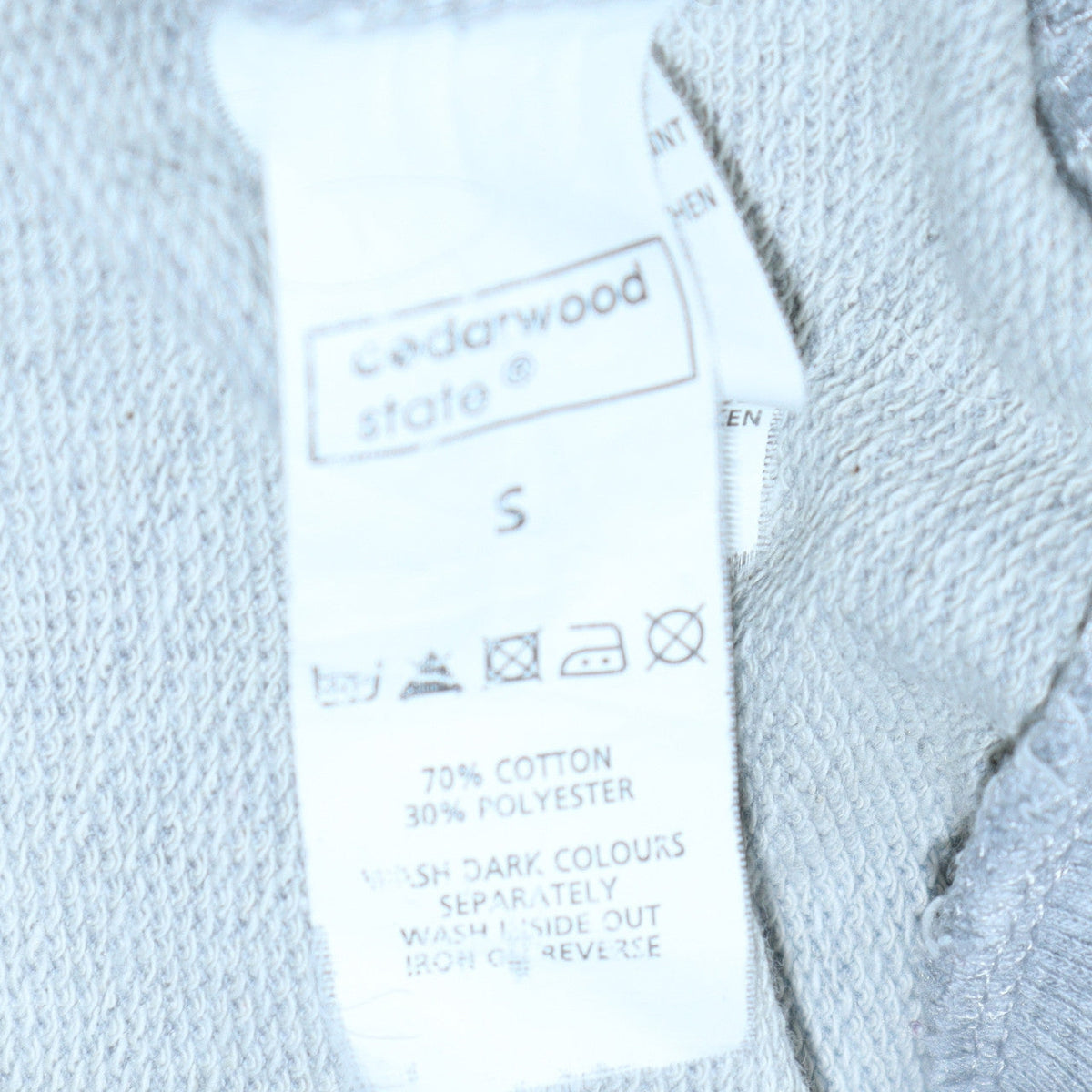 Mens UK Size S Cedarwood State Grey Pullover Sweatshirt