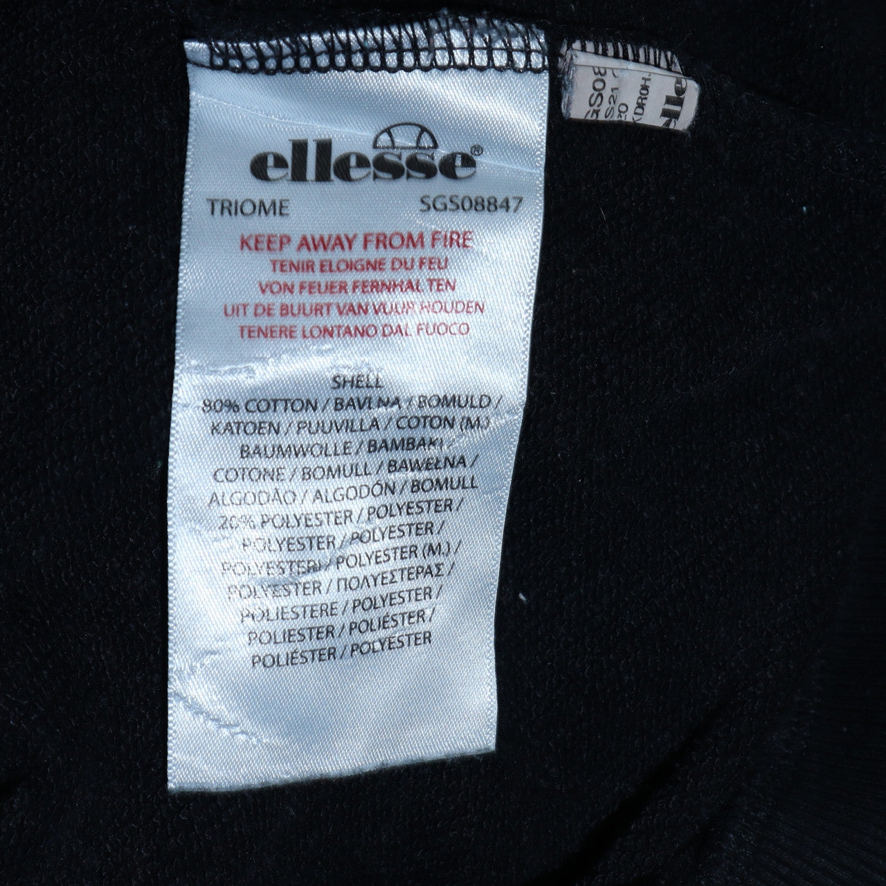 Womens UK Size 12 Ellesse Black Pullover Sweatshirt