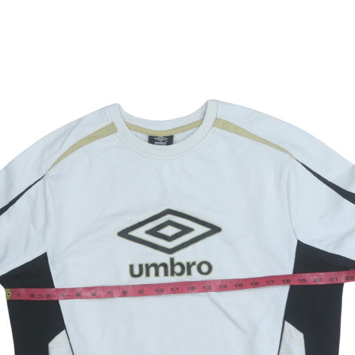 Mens UK Size M Umbro White Pullover Sweatshirt