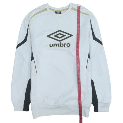Mens UK Size M Umbro White Pullover Sweatshirt