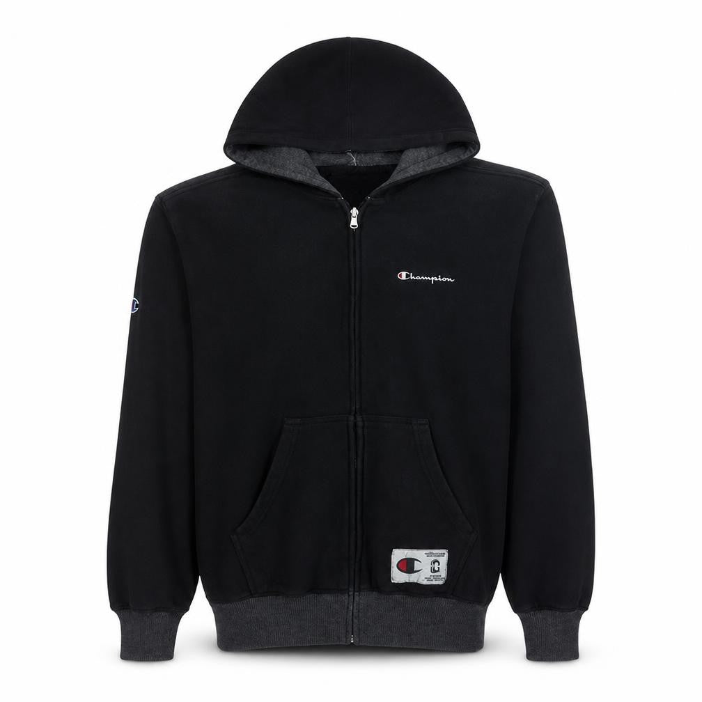 Mens UK Size L Champion Black Full Zip Hoodie