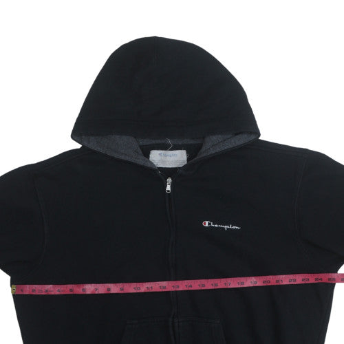 Mens UK Size L Champion Black Full Zip Hoodie