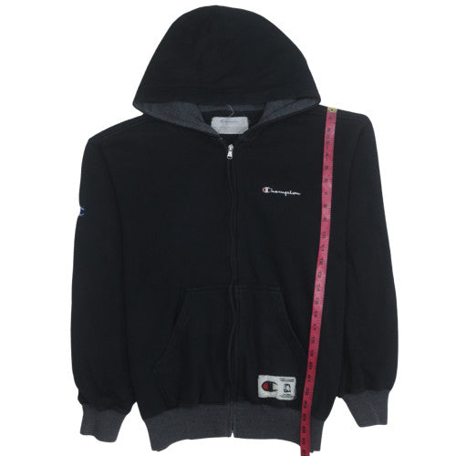 Mens UK Size L Champion Black Full Zip Hoodie