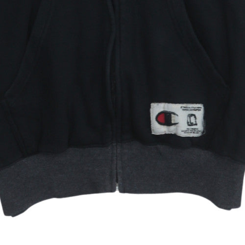 Mens UK Size L Champion Black Full Zip Hoodie