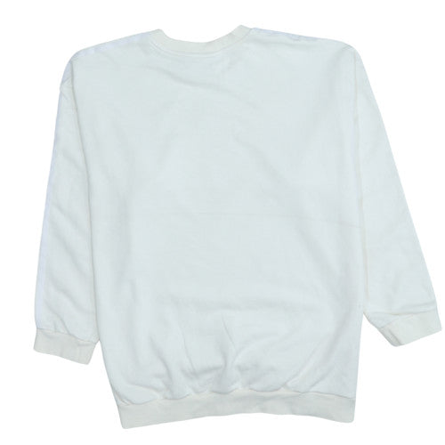 Womens UK Size XL Adidas White Pullover Sweatshirt