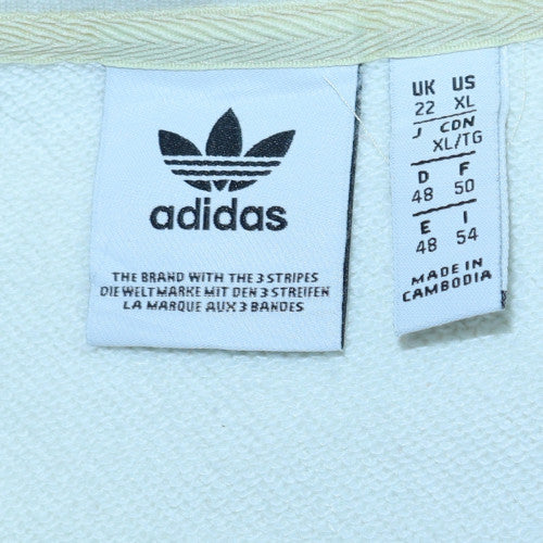 Womens UK Size XL Adidas White Pullover Sweatshirt