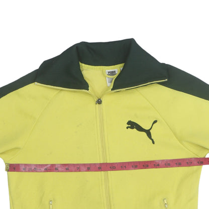 Puma Men's Yellow Track Jacket Size S Retro Full Zip Sportswear