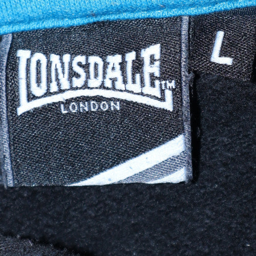 Mens UK Size L Lonsdale Black Pullover Hoodie
