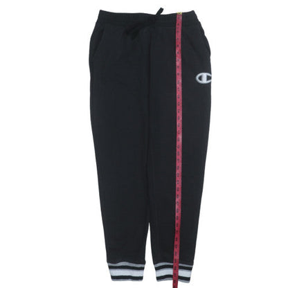 Champion Men's Black L Jogger Sweatpants with Logo and Elastic Waist