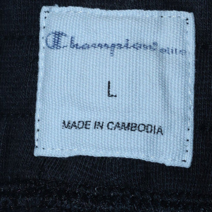 Champion Men's Black L Jogger Sweatpants with Logo and Elastic Waist