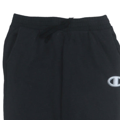 Champion Men's Black L Jogger Sweatpants with Logo and Elastic Waist