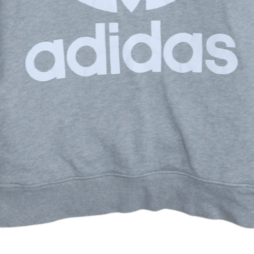 Womens UK Size 16 Adidas Grey Pullover Hoodie