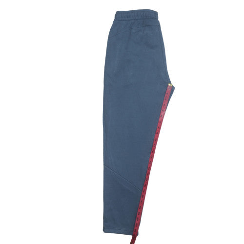 Puma Men Blue Jogger Sweatpants L Elastic Waist Tapered Fit Activewear