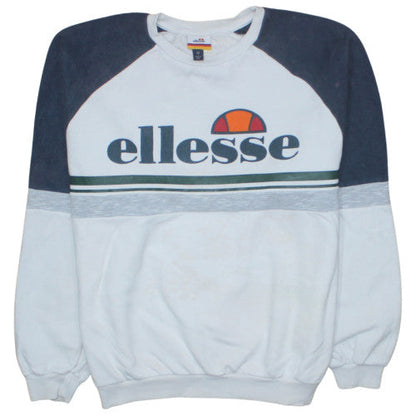 Womens UK Size 12 Ellesse White Pullover Sweatshirt