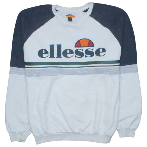 Womens UK Size 12 Ellesse White Pullover Sweatshirt