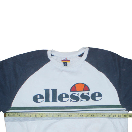 Womens UK Size 12 Ellesse White Pullover Sweatshirt