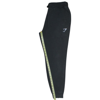 Gymshark Men's Black Fleece Sweatpants M Regular Fit Casual Trousers