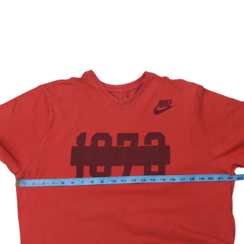 Nike Men's Red Graphic 1873 Athletic Cotton T-Shirt Size L