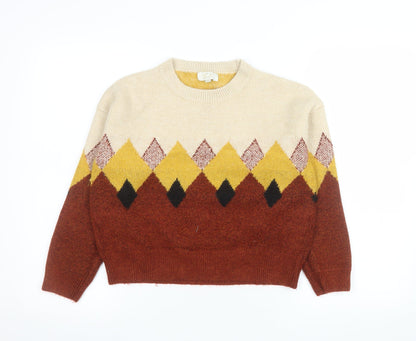 Womens UK Size M JCL Multicoloured Pullover Jumper
