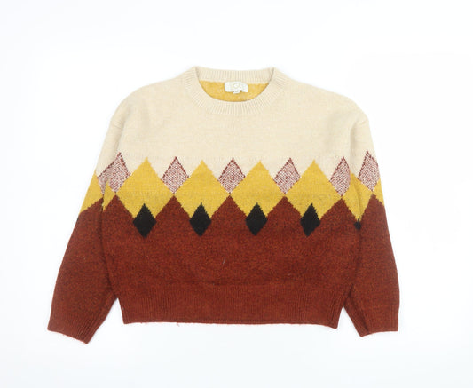 Womens UK Size M JCL Multicoloured Pullover Jumper