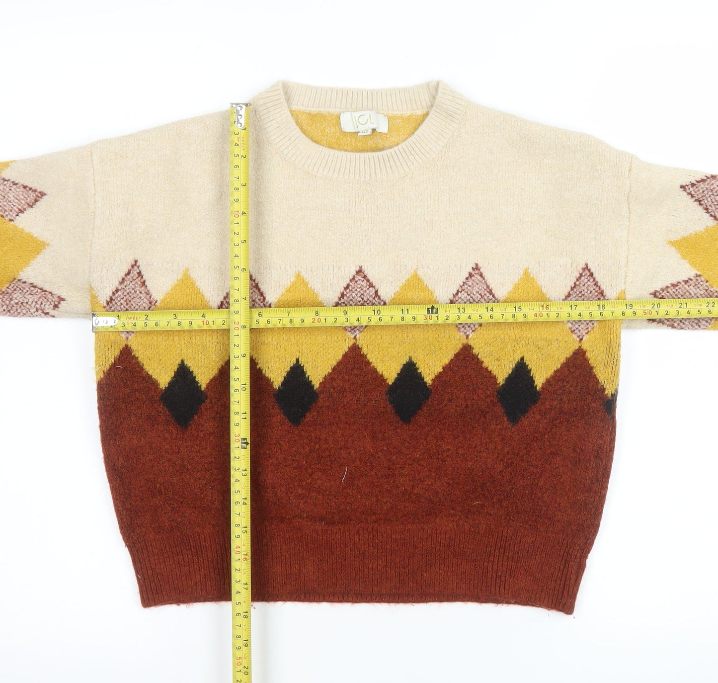 Womens UK Size M JCL Multicoloured Pullover Jumper